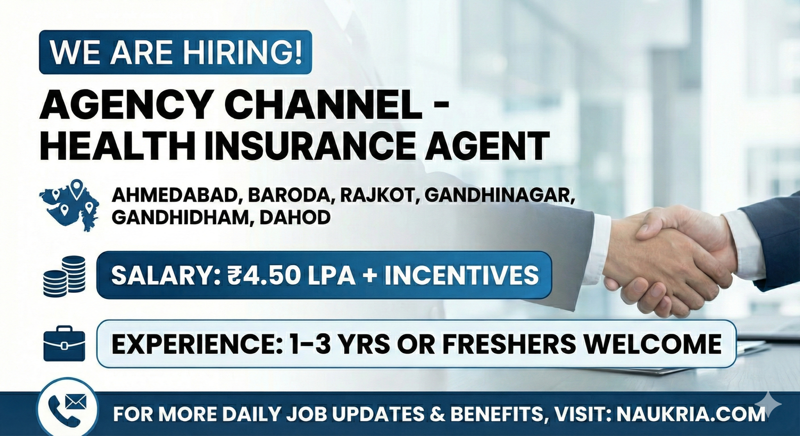 Urgent Hiring: Agency Channel in Top Health Insurance Company