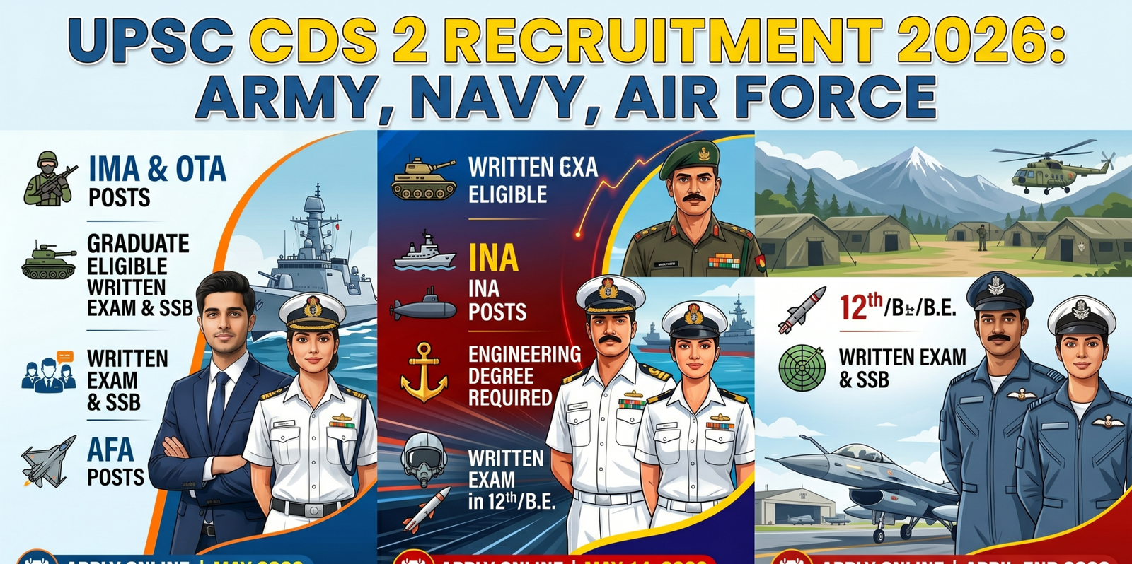 UPSC CDS 2 Recruitment 2026 Notification Out Apply Online for 450+ Officer Posts, Salary, Syllabus