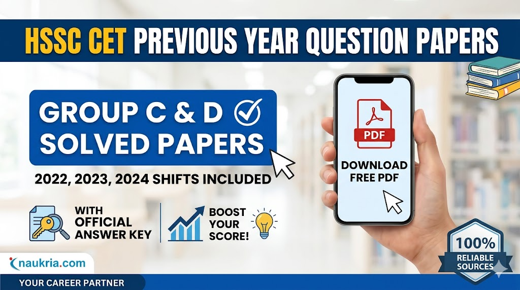 HSSC CET Previous Year Question Papers PDF with Answer Key: Group C & D Solved Papers