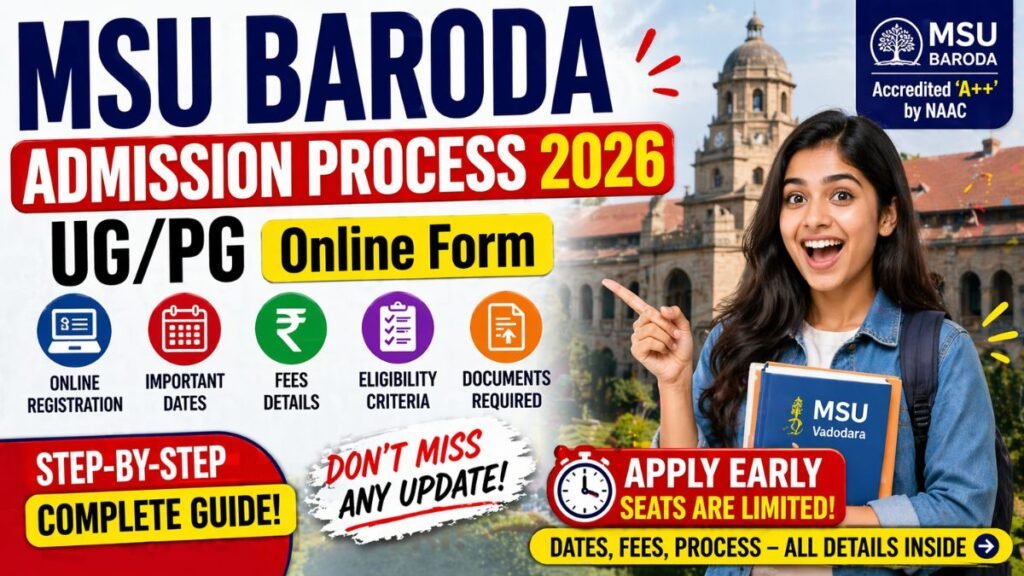 msu baroda admission process 2026
