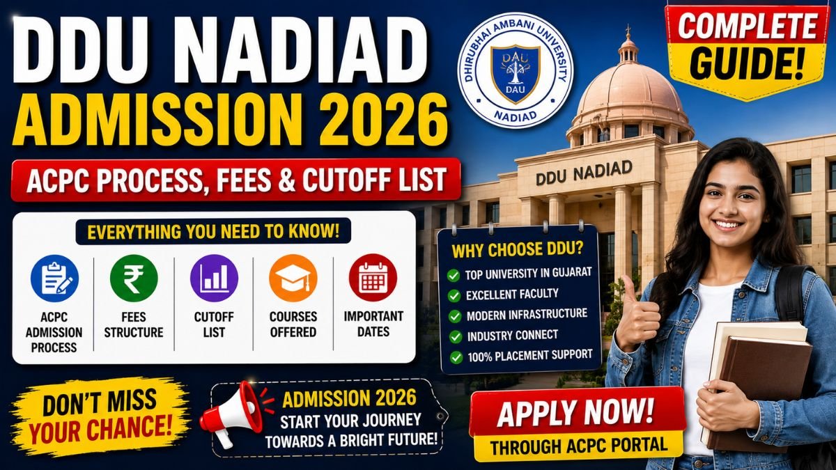Dharmsinh Desai University DDU Nadiad admission 2026 ACPC process