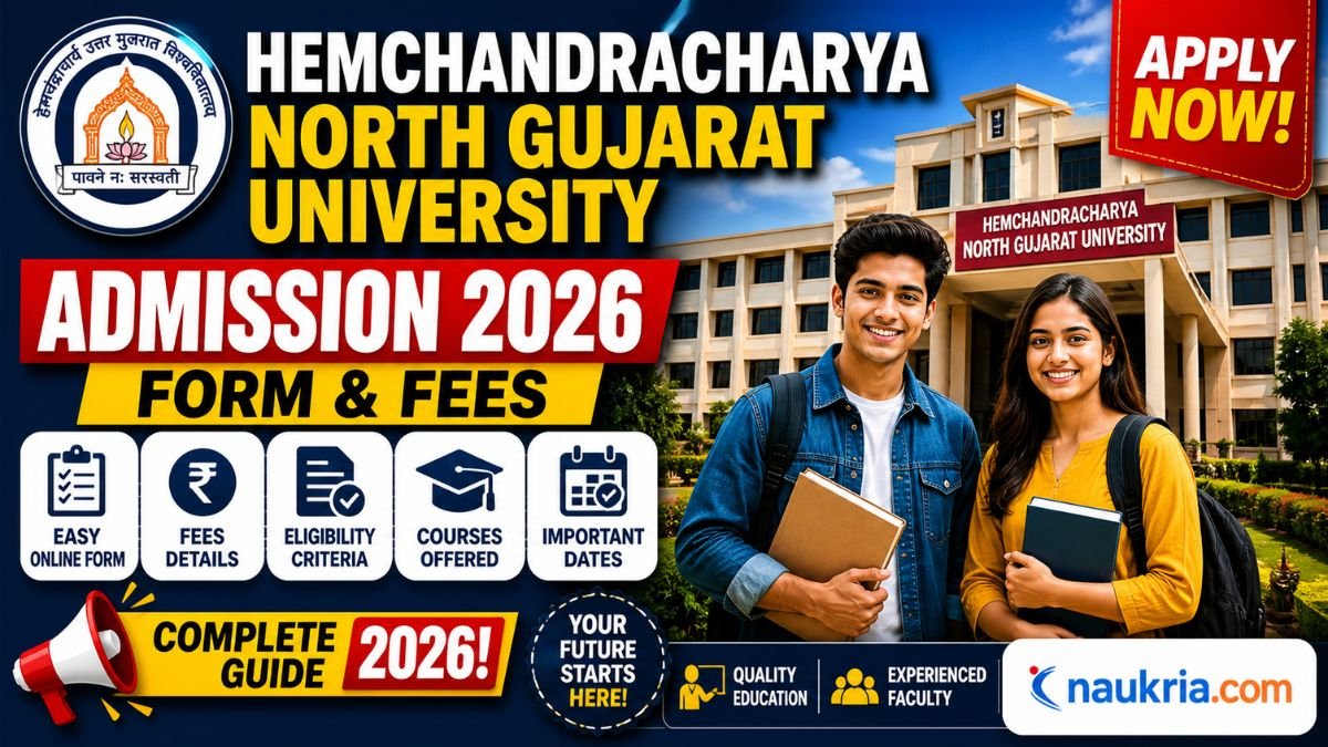HNGU Patan admission 2026 online form and dates